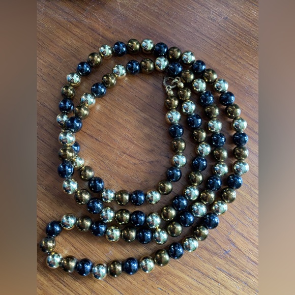 1980’s Tri Coloured Metal Ball Necklace😍 - Picture 1 of 7